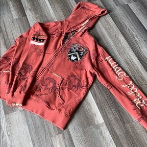 Tattered Rebel Spirit zipper hoodie